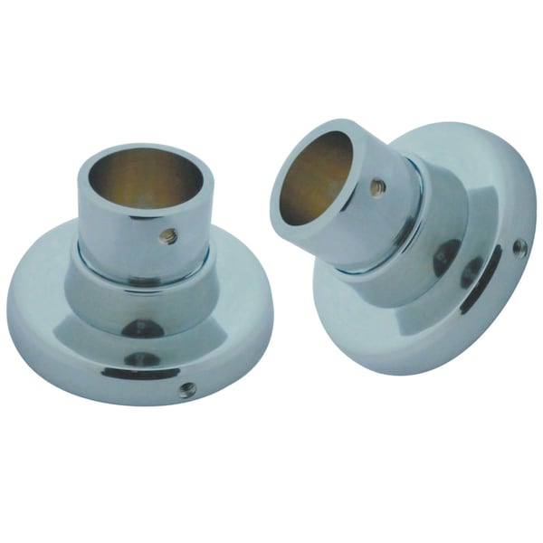 SRP311 Edenscape Brass Shower Rod Base, Polished Chrome